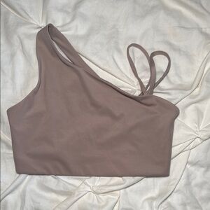 One-Shoulder Mauve Crop Top
